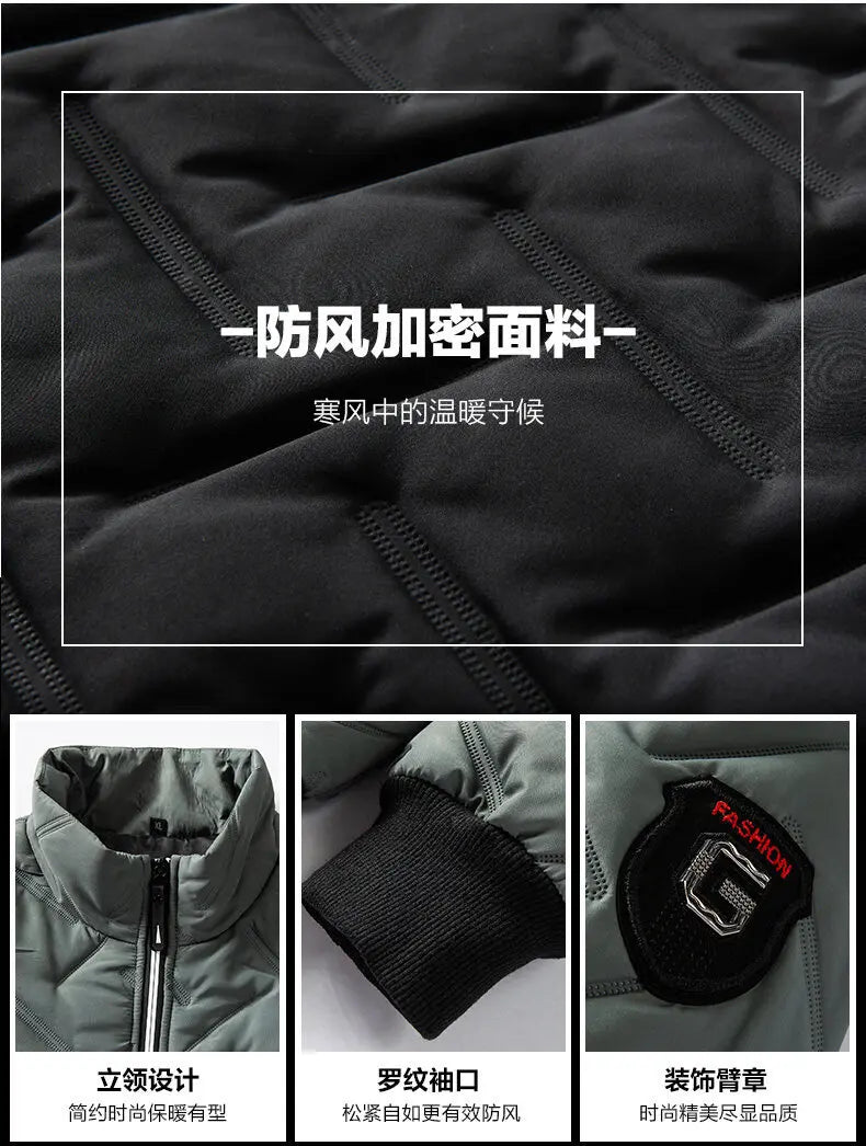 New 2025 Autumn Winter Jacket Men Cotton Padded Jacket Korean Streetwear Casual Jacket Men Fashion Clothing Male Warm Coats 5XL