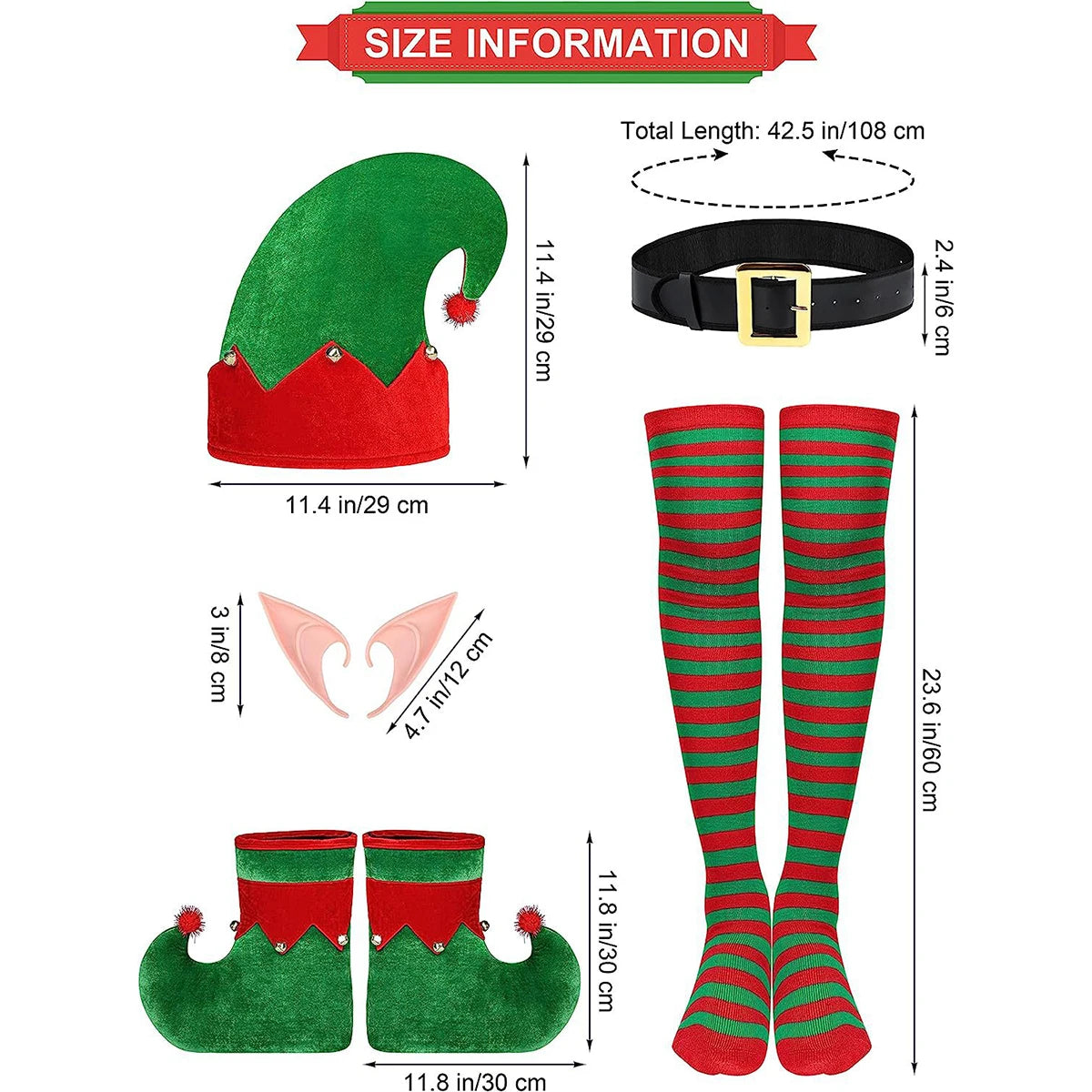 Christmas Santa Claus Costume Women Green Elf Cosplay Dress Adult Kids Belt Hat Elf Ear Suit New Year Xmas Party Outfits