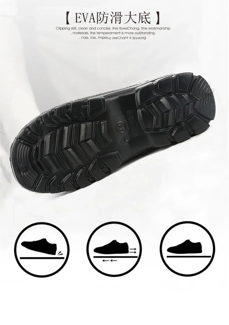 Winter Snow Boots Men's EVA Lightweight Waterproof Warm Work Shoes Outdoor Fishing Kitchen Car Wash Black Cotton Shoes for Men