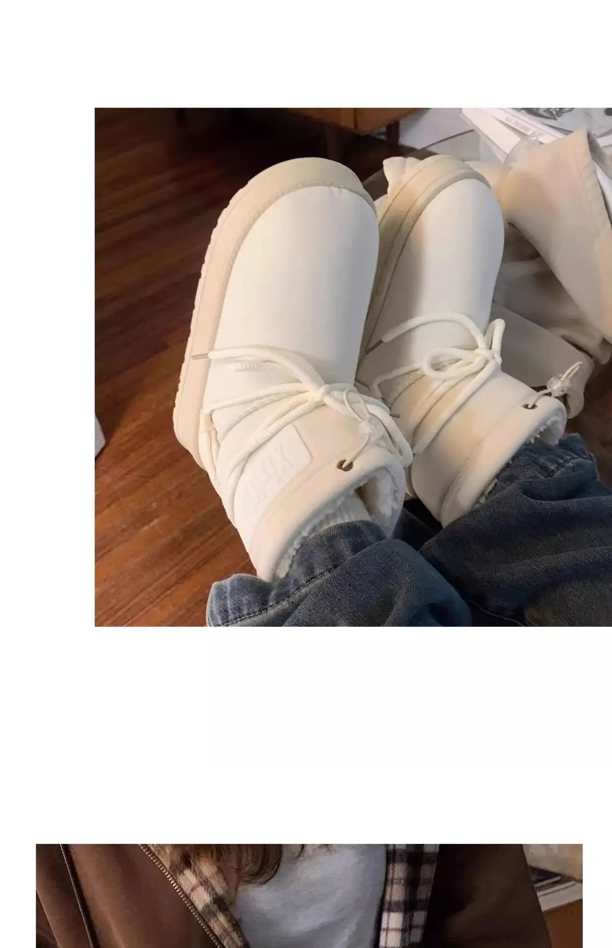 Women’s Snow Boot With Waterproof Lace Up Mid-Calf Outdoor Winter Deep Tread Rubber Sole