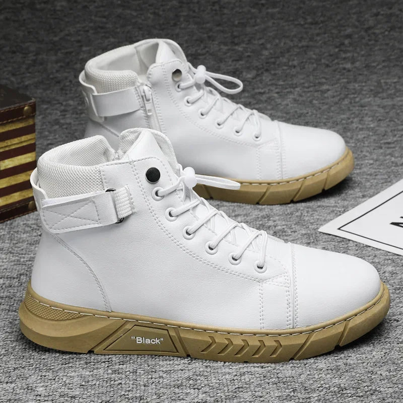 Bottes tendance décontractées pour hommes, pointures 39 à 48, style britannique, montantes, style cowboy.