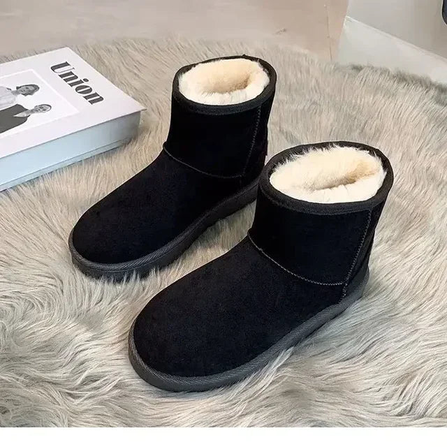 Fashion Winter Brown Short Boots New Platform Shoes Push Size Ankle Boots for Women Waterproof and Warm Snow Boots