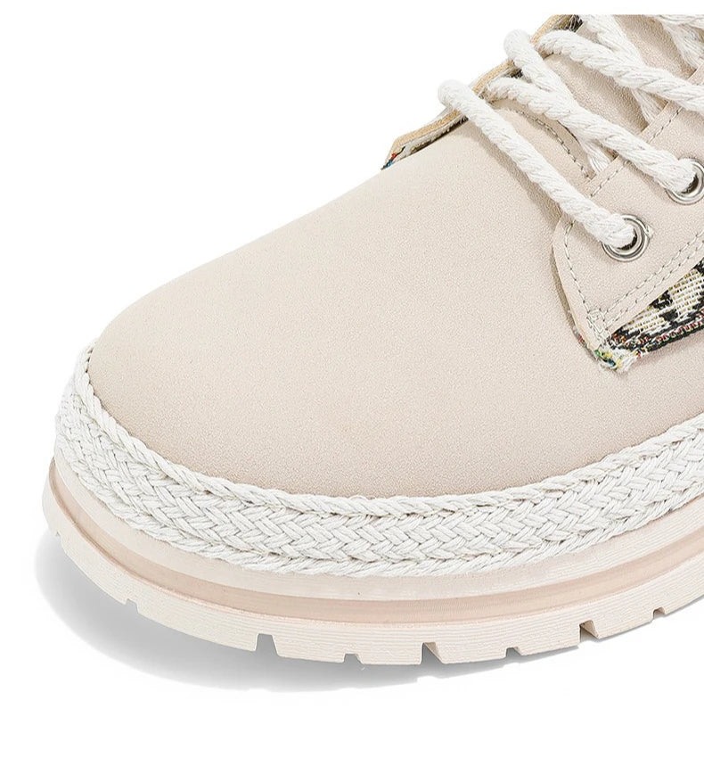 Luxury Winter Men's Platform Boots Vintage Designer Ankle Boots Outdoor Lightweight Non-slip Hiking Boots Chaussure Hommes