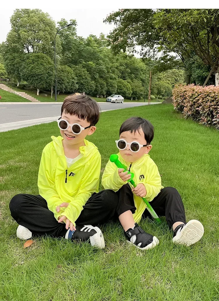 Children's Outdoor Ice Silk Sunscreen Jacket UV Resistant Children's Summer Cycling Sunscreen Jacket Children's Clothing