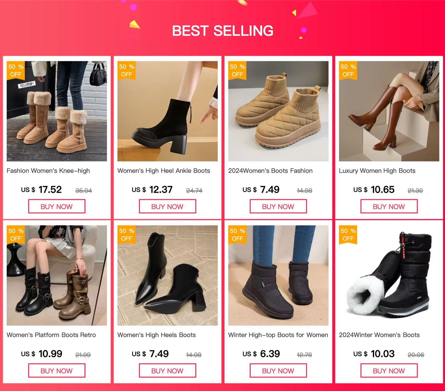 Winter Women's Boots Plush Warm Snow Boots Fashion Mid-calf High Heel Boots for Women High-quality Leather Boot Botas Mujer