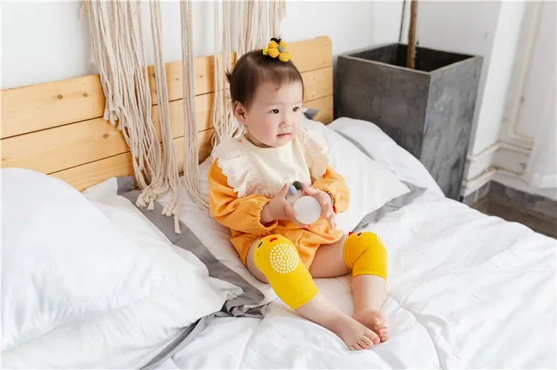 0-3 Years Cotton  Baby Knee Pad Girls Boys Anti-slip Knee Pads Newborn Protector Crawling Elbow Cushion Kid Leging Kneecaps