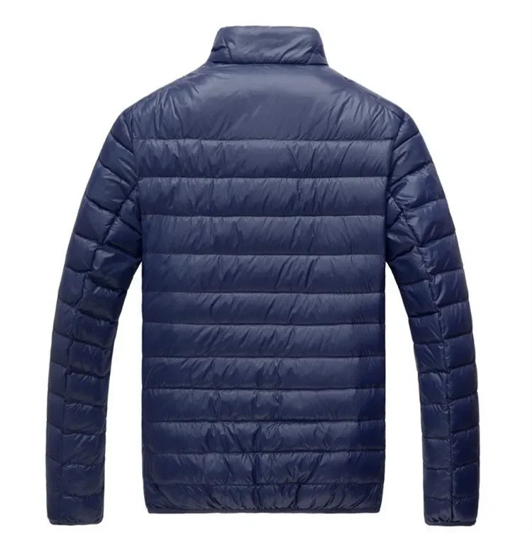 2024 Fall And Winter New Collar Lightweith Warm Down Jacket Royal Blue Black Gray Green Male Down-Filled Coat  Large Size Does N