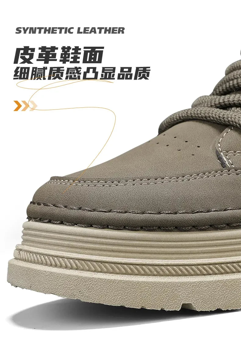 Botas vaqueras para hombre, versátiles, de caña alta, deportivas, informales, para entrenamiento, de moda para exteriores, resistentes al desgaste, para correr, botas de motociclista