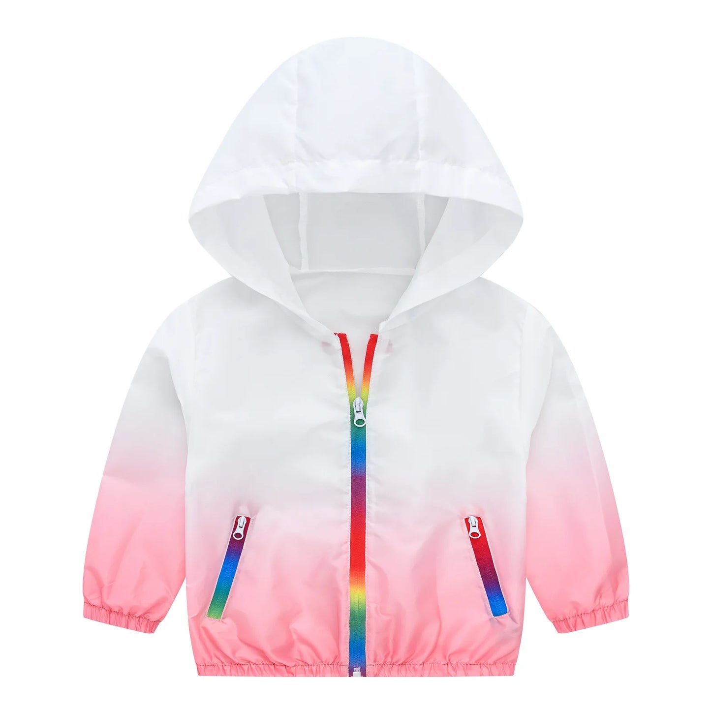Children's Summer Thin Sun-protective Jacket Boys Girls Breathable Hooded Zipper Solid Lightweight Coat Jackets Clothing