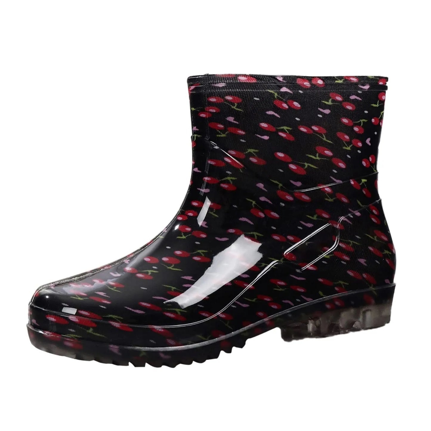 Fashionable Print Rain Boots Adult Women's Waterproof Boots Anti-slip Wear-resistant Shoes Mid-high Boot  Rain Shoes