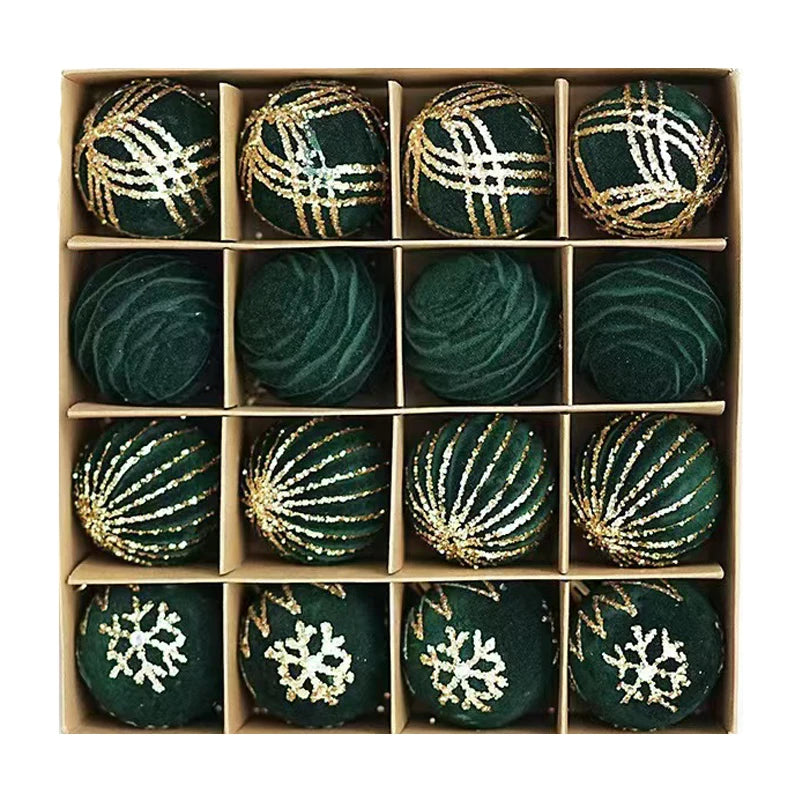 12/16 piezas de adornos navideños de bolas de color rojo vino de 6 cm, con efecto nevado, para árbol de Navidad, fiestas, Año Nuevo, esferas navideñas colgantes.