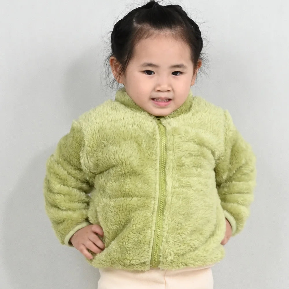 Autumn Winter Children's Coats Double Sided Velvet Outerwear Baby Warm Clothes Children Thermal Fleece jacket Boys Girls Coat