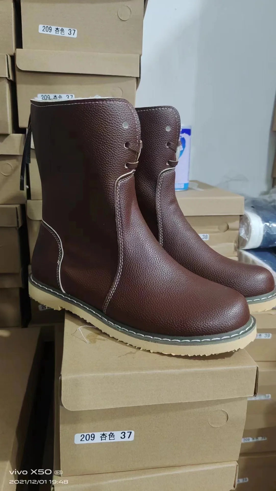 Women's Winter Boots New PU Leather Women Boots Comfortable Flat Fleece Warm Shoes Women's Ankle Boots Female Footwear