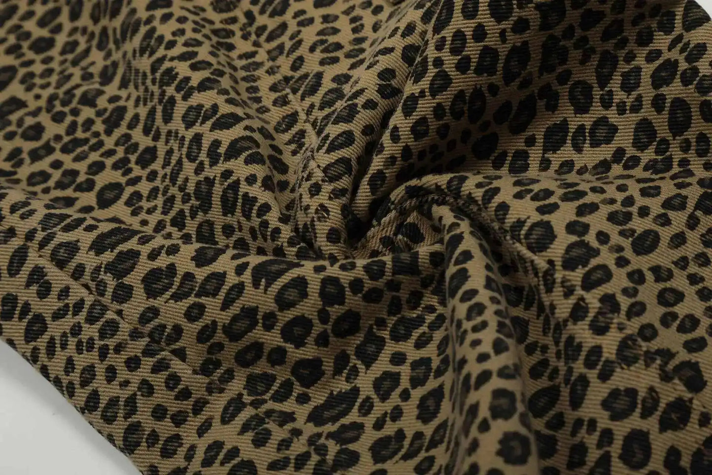 PFNW - Vaqueros caqui con estampado de leopardo para hombre y mujer, holgados, informales, de pierna ancha, primavera 2025, 28W6288