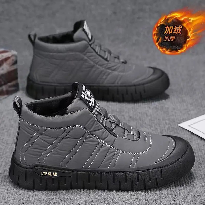 Winter Cotton Shoes Men's New Cotton Boots Outdoor Cold Resistant Men's Shoes Anti Slip Snow Boots Thick Warm Casual Shoes