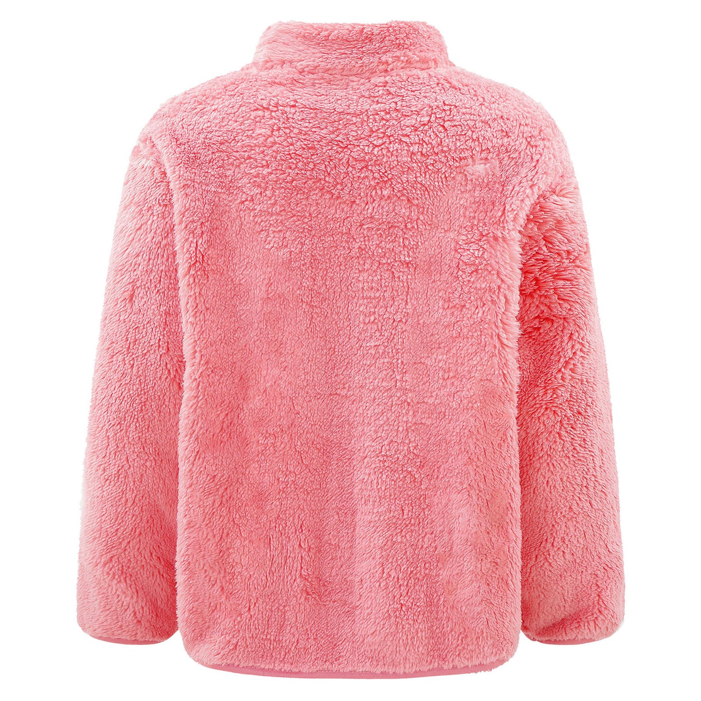 2022 Autumn Winter Girls Boys Casual Soft Warm Long Sleeve Coat Baby Kids Children Fleece Jacket Plush Zipper Closure Outerwear
