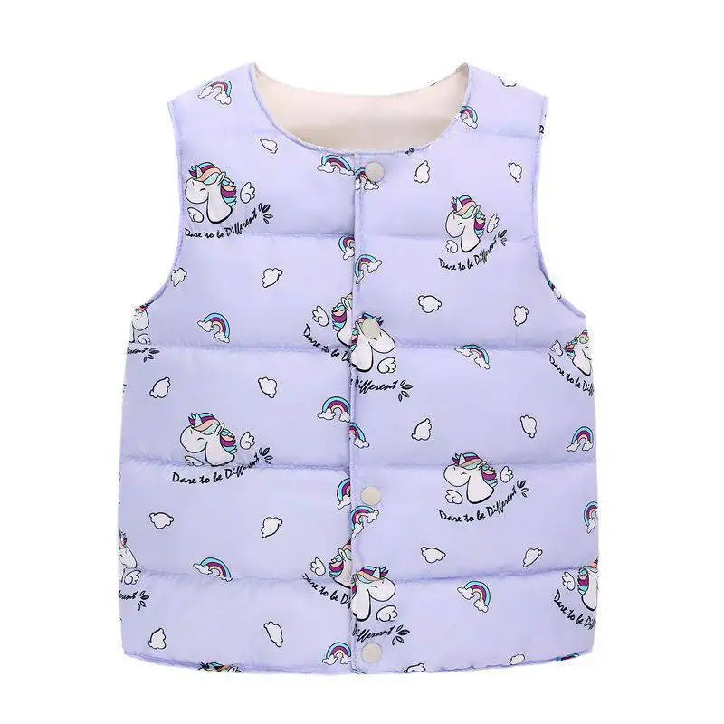 Baby Boys Girls Warm Spring Autumn Down Jacket Vest Children Outerwear Clothing Toddler Padded Waistcoat Kids Outfits Clothes