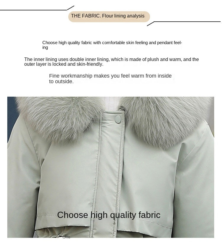 Women Parka Fashion  2023 Winter Jacket Slim with Fur Collar Warm Snow Wear Padded Clothes Long Coat Wool Liner Hooded Parkas