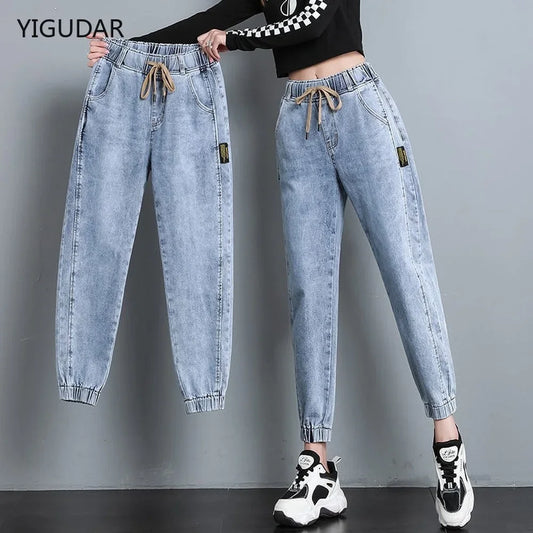 2025 Harem Pants Vintage High Waist Woman Jeans Ankle Length Mom Jeans Denim Pants for women clothes high waisted jeans