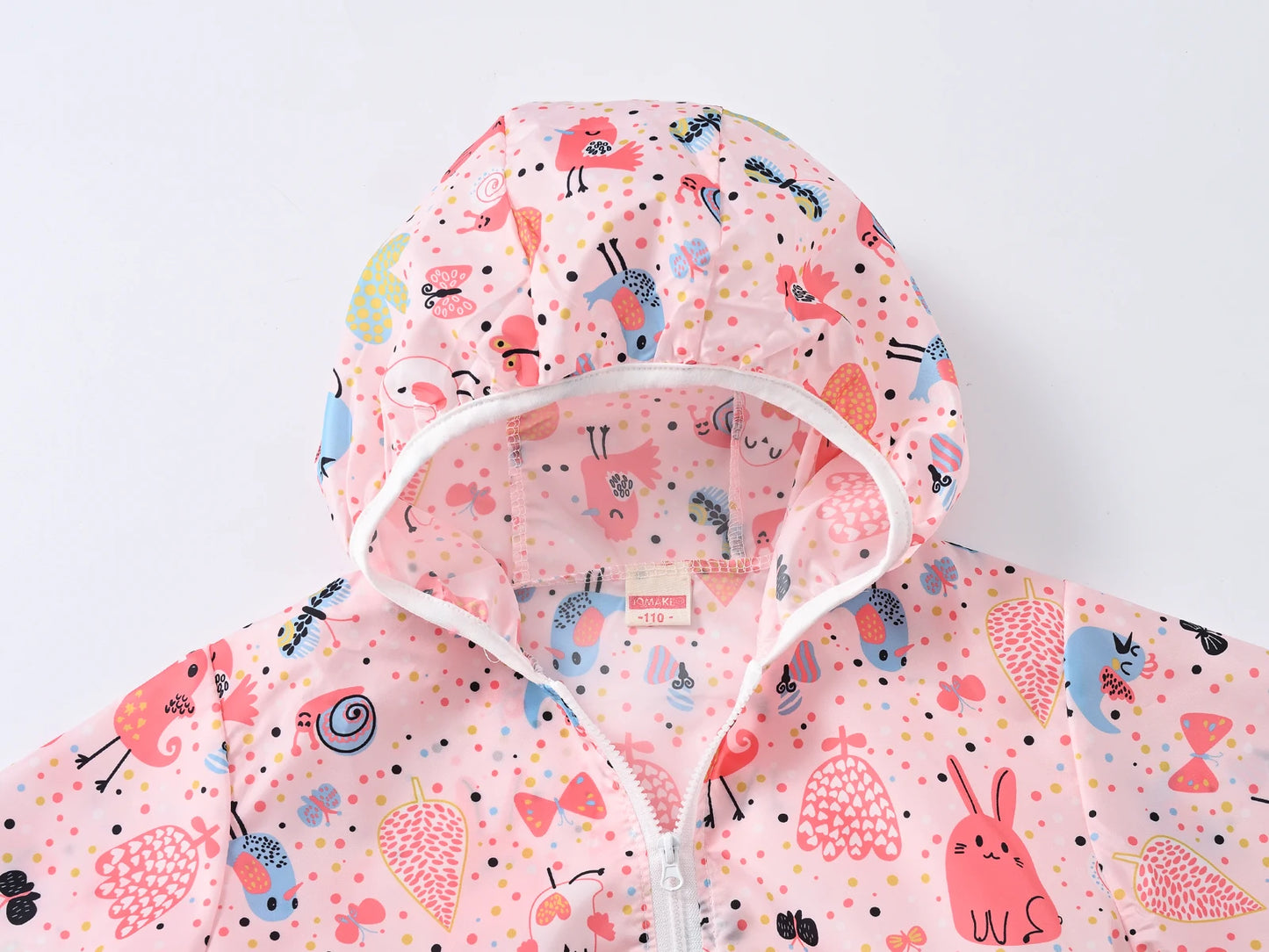 Cool and fashionable all kinds of lovely hooded jackets sunscreen printed jackets colorful children's animal printed sunscreen j