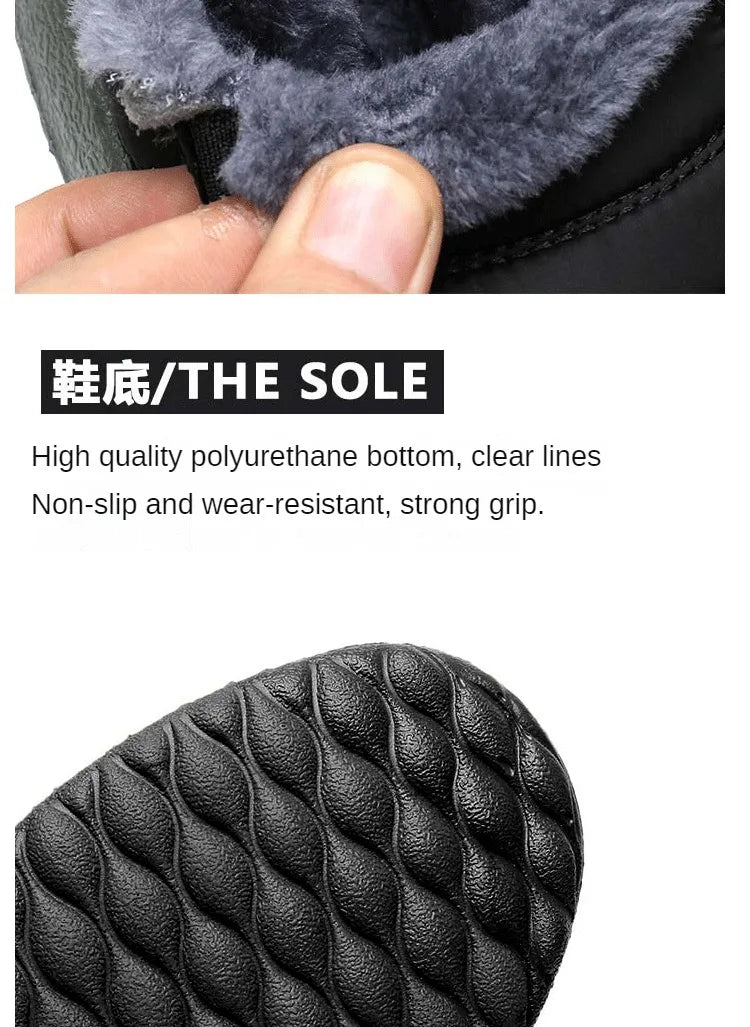 Boots Men Snow Outdoor Mens Shoes Men's Winter Boots Hiking Ankle Boots Waterproof Men Shoes Work Shoes Footwear