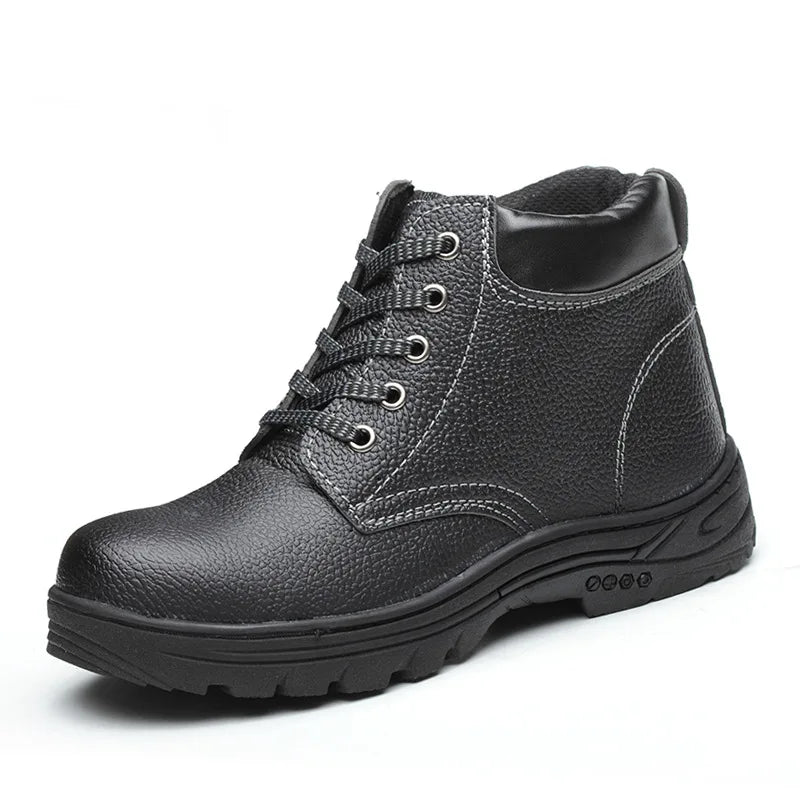 Botas de seguridad para hombre, indestructibles, con puntera de acero, impermeables, resistentes al desgaste y a los impactos.