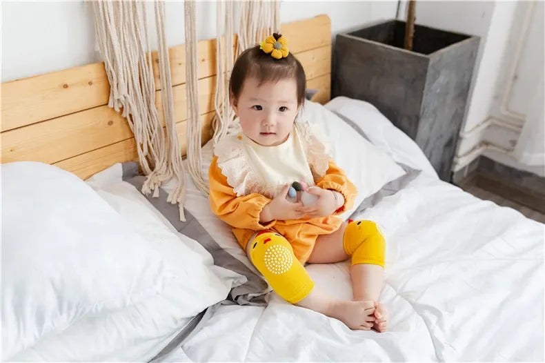 0-3 Years Cotton  Baby Knee Pad Girls Boys Anti-slip Knee Pads Newborn Protector Crawling Elbow Cushion Kid Leging Kneecaps