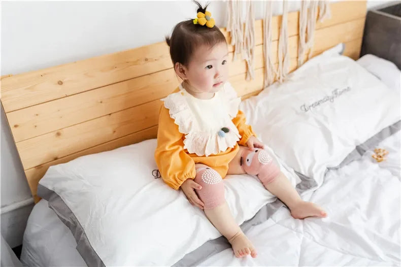 0-3 Years Cotton  Baby Knee Pad Girls Boys Anti-slip Knee Pads Newborn Protector Crawling Elbow Cushion Kid Leging Kneecaps