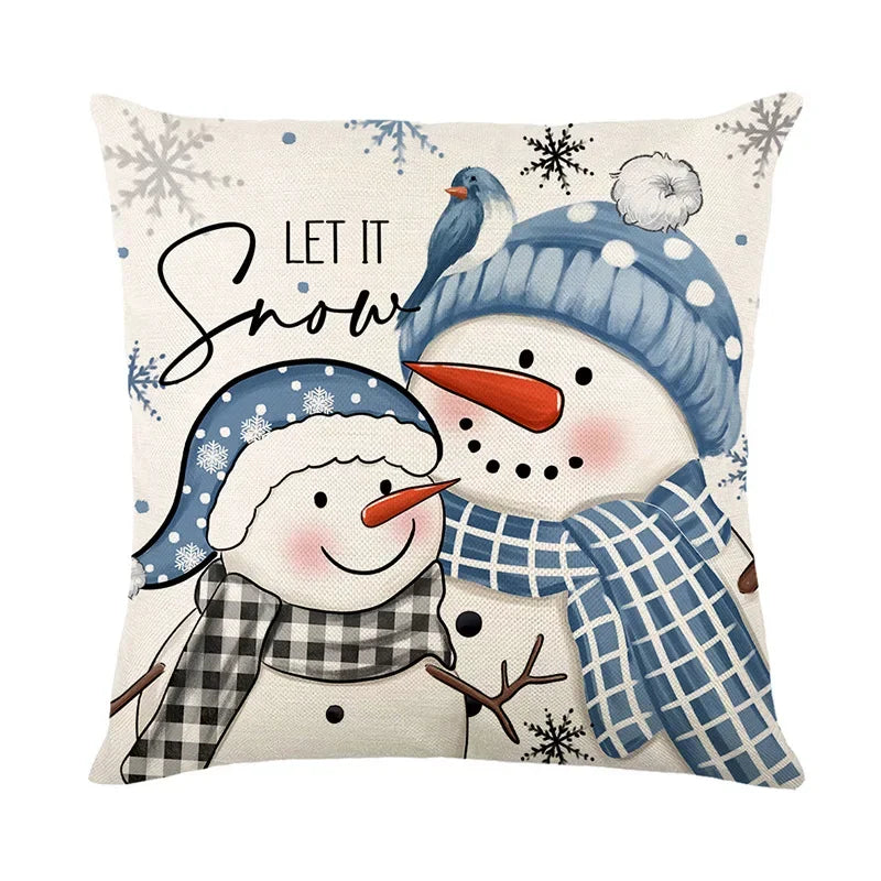 45cm Christmas Decorations Christmas Cushion Cover Pillowcase 2024 for Home Ornament Xmas New Year Christmas Decor 2025 home