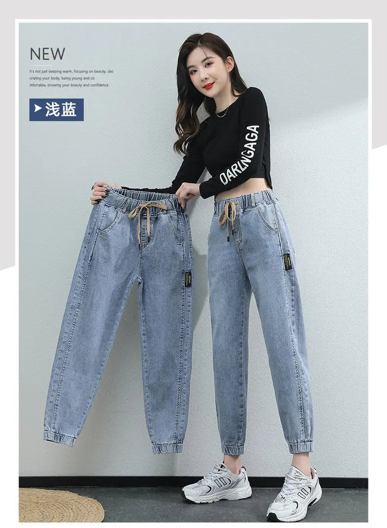 2025 Harem Pants Vintage High Waist Woman Jeans Ankle Length Mom Jeans Denim Pants for women clothes high waisted jeans