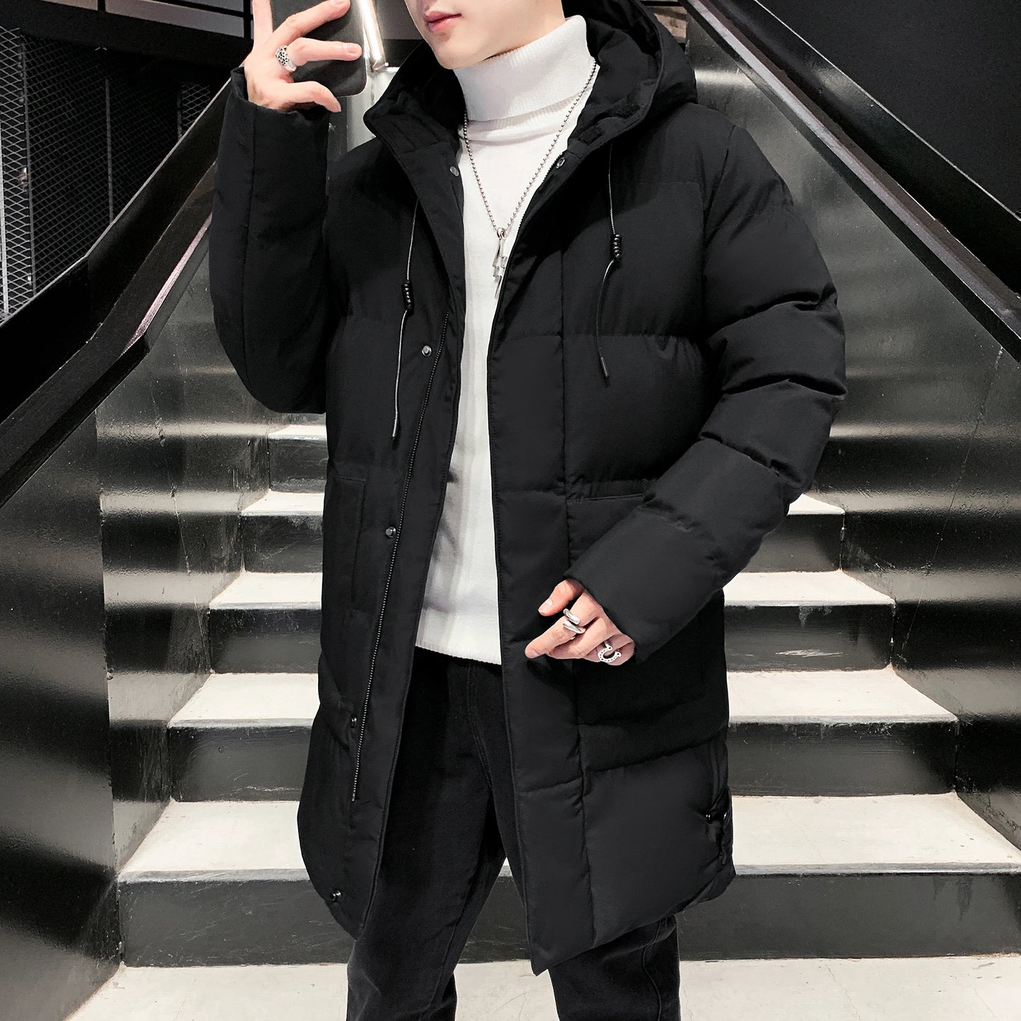 2025 Winter Parkas Men Warm Thick Windproof Jacket Men Quality Hooded Cotton Padded Coat Men Fashion Waterproof Outwear