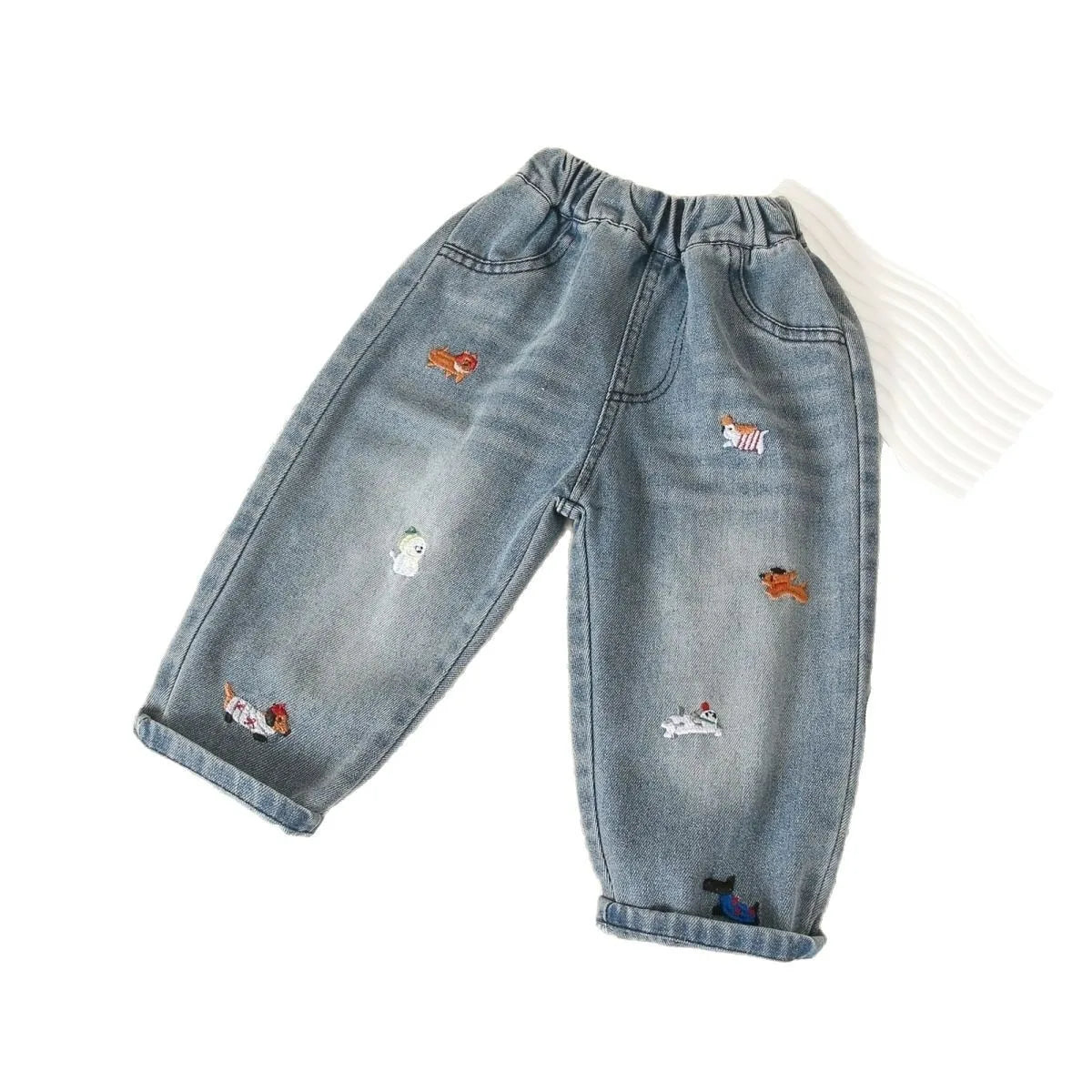 Pantalones de algodón orgánico para niños Ircomll, pantalones casuales para niños y niñas, pantalones con letras bordadas de moda para primavera y otoño, de 2 a 8 años