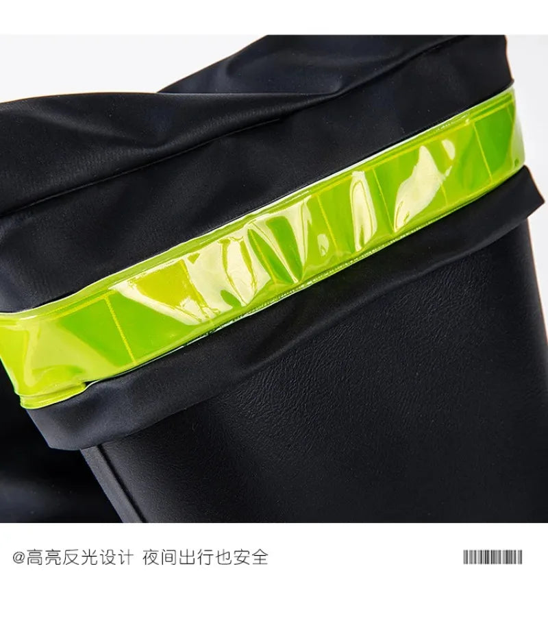 Botas de lluvia para hombre, botas de lluvia hasta la rodilla, impermeables, para pesca, de goma, tipo galocha, de caña larga.