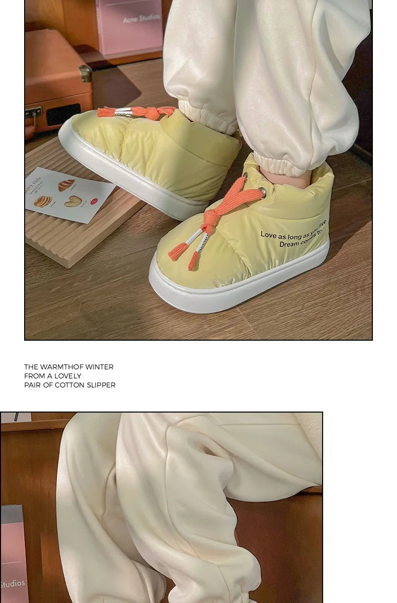 Women New Warm Snow Boots Women Waterproof Winter Sports Cotton Boots Comfortable Thick Bottom Plush Lining Cotton Padded Shoes