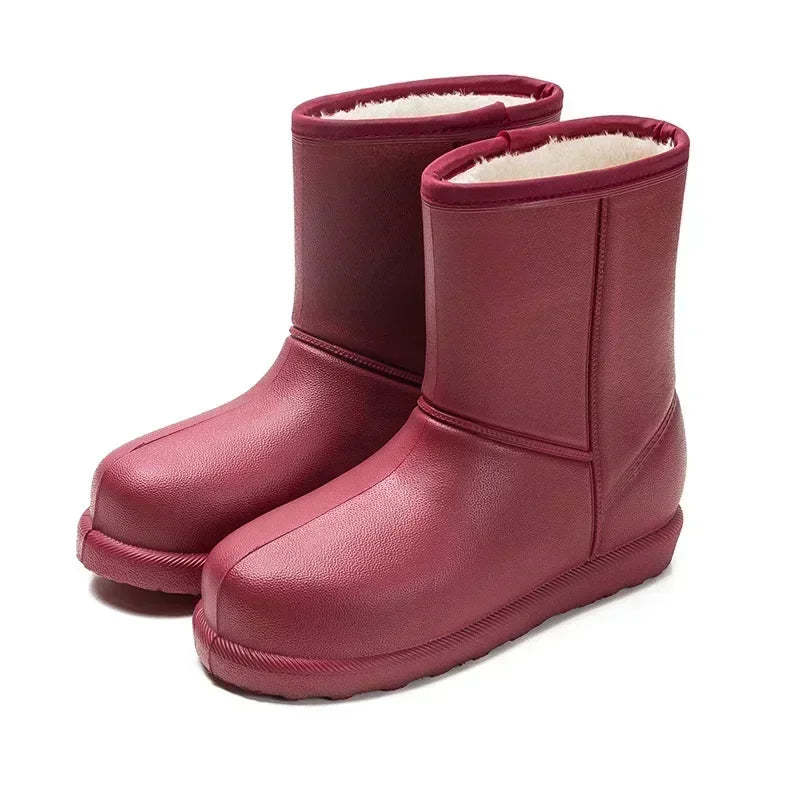 Botas de nieve nuevas para mujer, cálidas y de felpa, impermeables, de EVA, para invierno