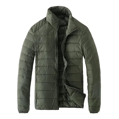 2024 Fall And Winter New Collar Lightweith Warm Down Jacket Royal Blue Black Gray Green Male Down-Filled Coat  Large Size Does N