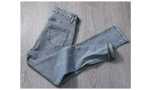 High Waist Jeans Denim Women Spring and Summer  New Outer Wear Thickening Tight Elastic All-match Pencil Pants