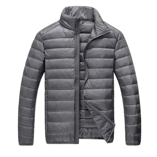 2024 Fall And Winter New Collar Lightweith Warm Down Jacket Royal Blue Black Gray Green Male Down-Filled Coat  Large Size Does N