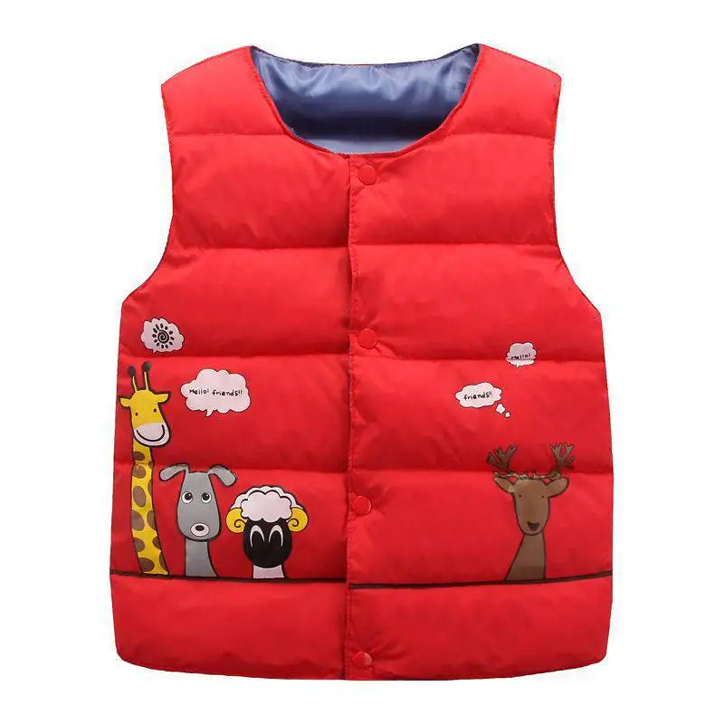 Baby Boys Girls Warm Spring Autumn Down Jacket Vest Children Outerwear Clothing Toddler Padded Waistcoat Kids Outfits Clothes