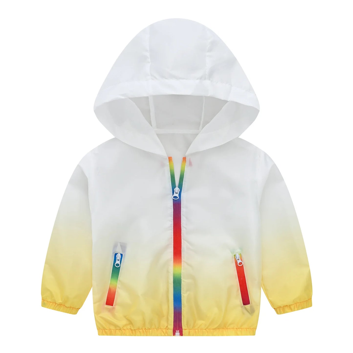 Children's Summer Thin Sun-protective Jacket Boys Girls Breathable Hooded Zipper Solid Lightweight Coat Jackets Clothing