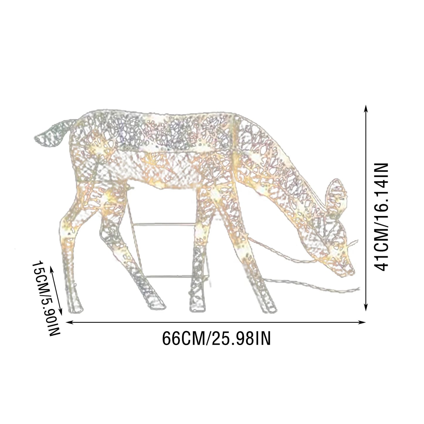 3Pc Lighted Deer Reindeer Family Lighted Deer Christmas Decor With Led Lights Light Up Bucks Doe And Fawn Indoor Or Outdoor Yard