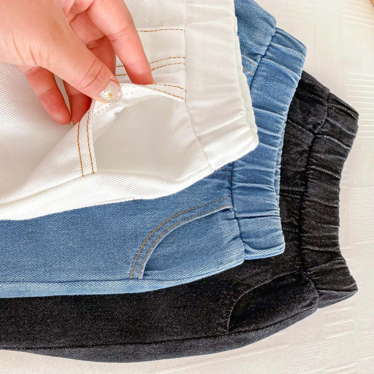 Pantalones vaqueros de moda coreana para niños, pantalones para bebés, niños y niñas, otoño, casuales, versátiles, unisex, para bebés de 1 a 6 años