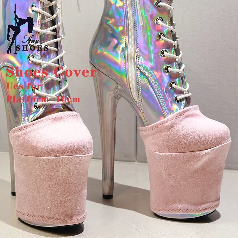Shoes Cover 20CM High Heels Super High Heels Cover Pole Dancing Boots Protection Cover Training Protector Shoes Wear-Resist