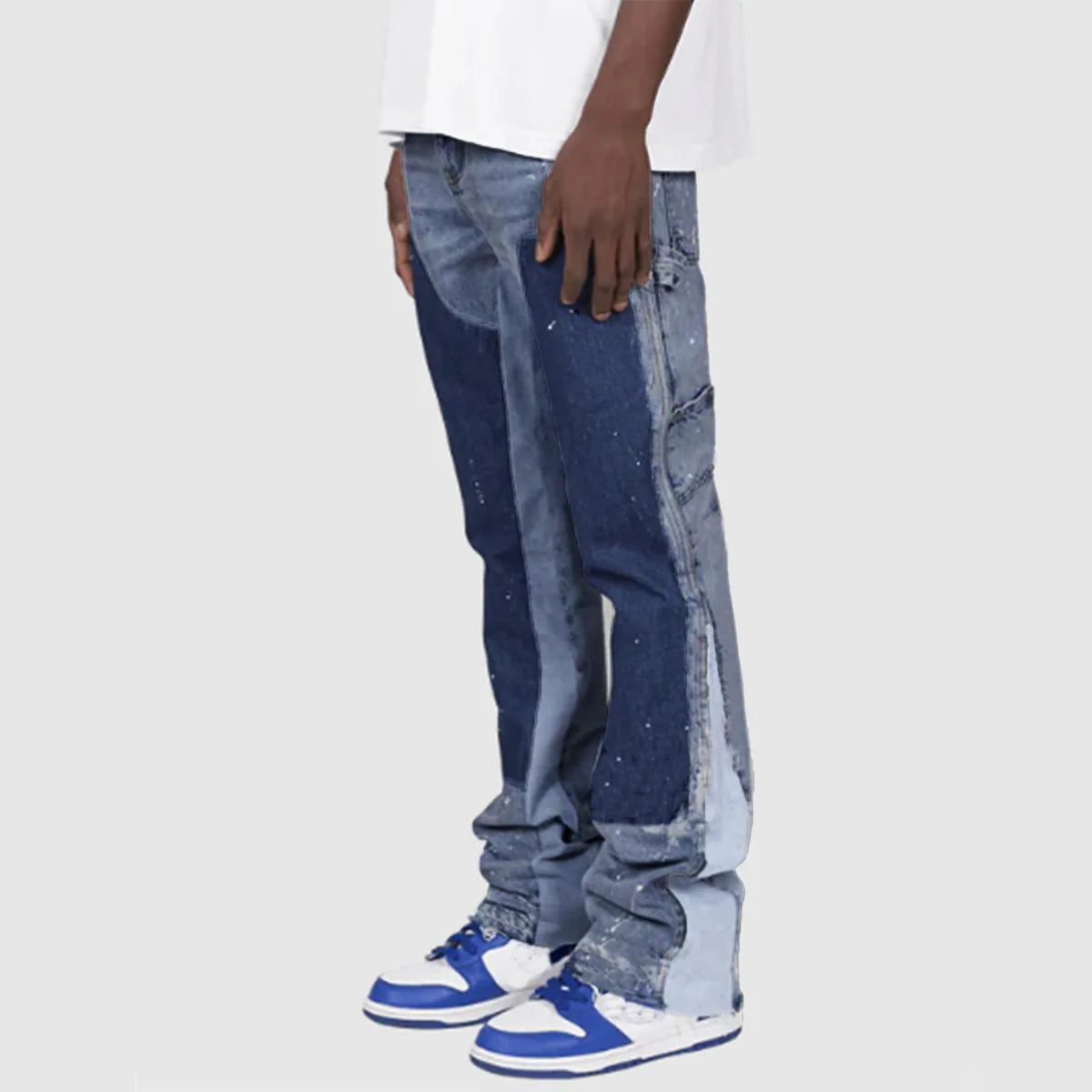 Pantalones vaqueros lavados para hombre, estilo vintage, hasta los tobillos, cintura media, bolsillos, botones, cremallera, desgastados, ropa de calle, pantalones rectos
