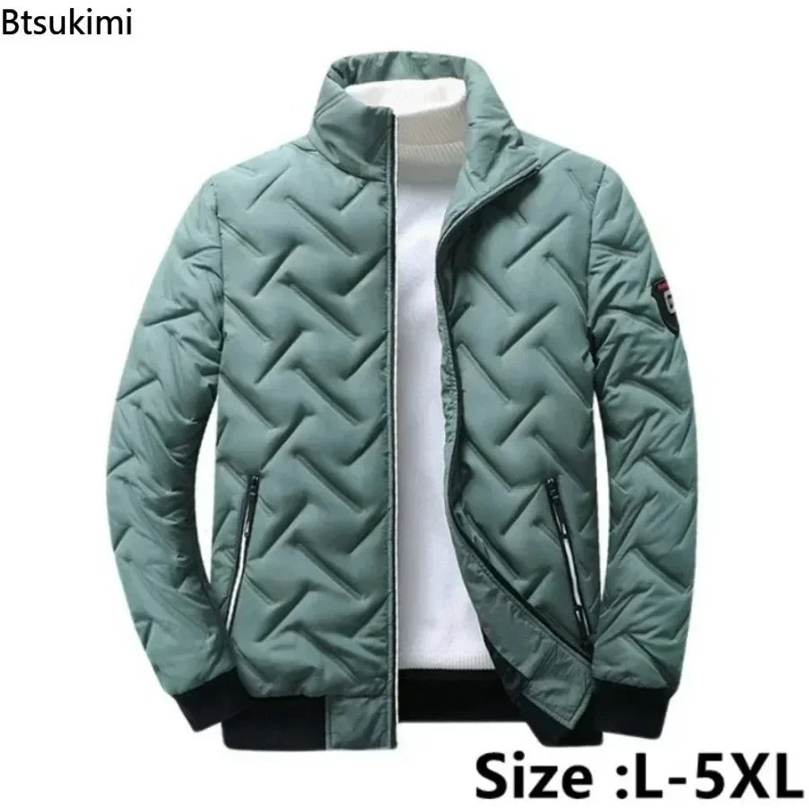 New 2025 Autumn Winter Jacket Men Cotton Padded Jacket Korean Streetwear Casual Jacket Men Fashion Clothing Male Warm Coats 5XL