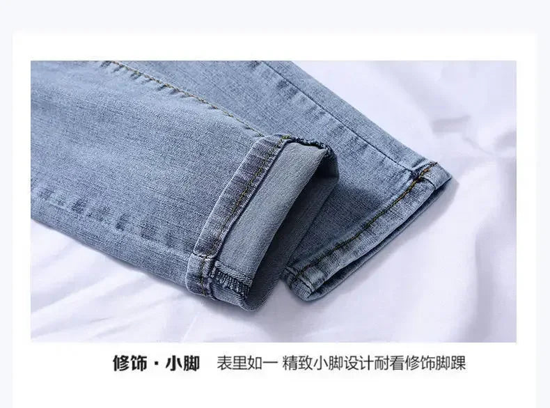 High Waist Jeans Denim Women Spring and Summer  New Outer Wear Thickening Tight Elastic All-match Pencil Pants