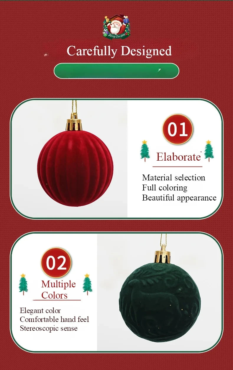 12/16 piezas de adornos navideños de bolas de color rojo vino de 6 cm, con efecto nevado, para árbol de Navidad, fiestas, Año Nuevo, esferas navideñas colgantes.