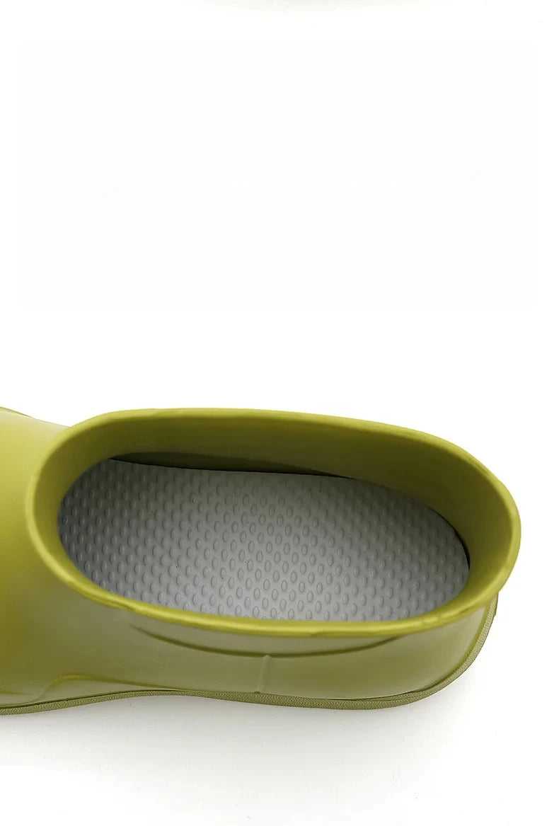 New Rubber Ladies Non-slip Waterproof Ankle Rainboots Shoes Thick Bottom Short Boot Galoshes Pink Women Rain Boots