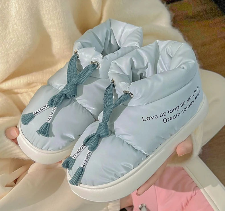 Women New Warm Snow Boots Women Waterproof Winter Sports Cotton Boots Comfortable Thick Bottom Plush Lining Cotton Padded Shoes