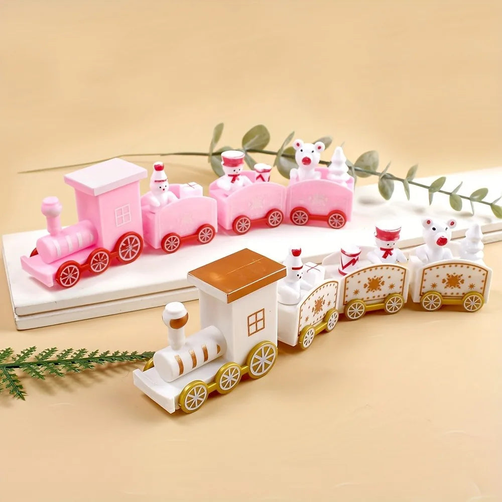 Christmas Plastic Train Merry Christmas Decorations for Home 2025 Xmas Tree Ornament Navidad Noel Happy New Year Kids Gifts 2026